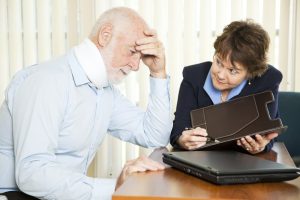 lawyer with client