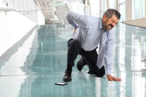 man fell on floor