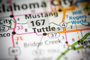 tuttle, ok map