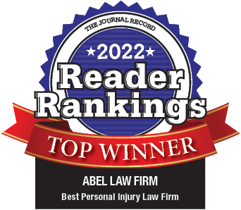 The Journal Record 2023 Reader Rankings - Top Winner - Abel Law Firm - Best Peronal Injury Law Firm