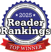 The Journal Record 2025 Reader Rankings - Top Winner - Abel Law Firm - Best Peronal Injury Law Firm