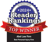 The Journal Record 2024 Reader Rankings - Top Winner - Abel Law Firm - Best Peronal Injury Law Firm